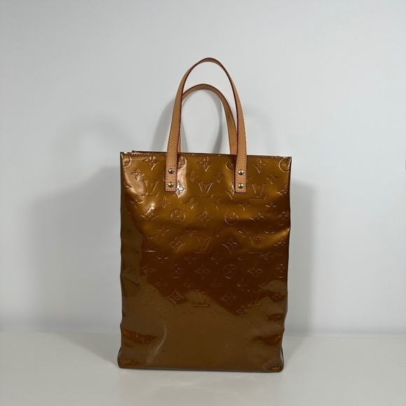 Aunt Louis Vuitton Monogram Vernis Reade MM M91143 Women's Handbag Bronze - Picture 1 of 15